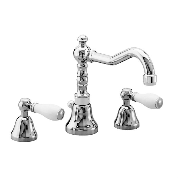 553050XX Palazzani Porter врезной смеситель для раковины на 3 отверстия с донным клапаном 553050XX