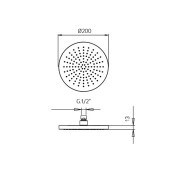 99268610 Palazzani верхний душ, 200 мм 99268610