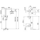 91222210 Palazzani Italo настенная душевая система, 220 мм 91222210 - фото 10099