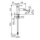 024111XX Palazzani Digit/MIDI смеситель для биде 024111XX - фото 10185
