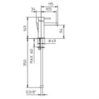 493111XX Palazzani Digit смеситель для раковины 493111XX - фото 10293