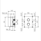 99570510 Palazzani PBox встроенная часть смесителя для душа на 2 потребителя 99570510 - фото 10433