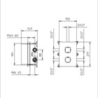 99571110 Palazzani PBox встроенная часть термостатического смесителя для душа на 3 потребителя, 1/2" 99571110 - фото 10439