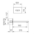 99212110 Palazzani излив для ванны, 210 мм 99212110 - фото 10528