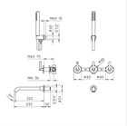 64138510 Palazzani Formula врезной смеситель для ванны и душа с гарнитуром 64138510 - фото 10564