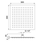 99582310 Palazzani верхний душ 300x300 мм 99582310 - фото 10568