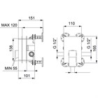 99572199 Palazzani PBox встроенная часть смесителя для душа на 1-2 потребителя 99572199 - фото 10594