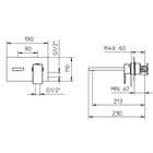 583212XX Palazzani Qadra внешняя часть смесителя для раковины 583212XX - фото 10627