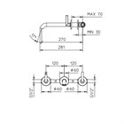 64325210 Palazzani Formula Elle внешняя часть смесителя для раковины 64325210 - фото 10718