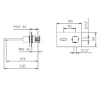 09318210 Palazzani Track внешняя часть смесителя для раковины 09318210 - фото 10728