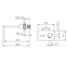 09316210 Palazzani Track внешняя часть смесителя для раковины 09316210 - фото 10730