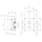 412503XX Palazzani внешняя часть для встроенного термостатического смесителя для душа на 2-3 потребителя, 3/4" 412503XX - фото 10954