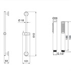 99208010G Palazzani душевой гарнитур со штангой 99208010G - фото 11062