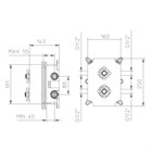 99570910 Palazzani PBox встроенная часть термостатического смесителя для душа на 2 потребителя, 1/2" 99570910 - фото 11598