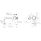 123196XX Palazzani Mimo/Digit внешняя часть смесителя для раковины 123196XX - фото 11622