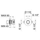 962611XX Palazzani MIDI внешняя часть центрального термостатического смесителя, 1/2"-3/4" 962611XX - фото 12208