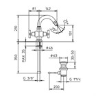 62423710 Palazzani Formula смеситель для биде с донный клапаном 62423710