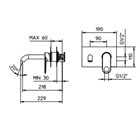 08321843 Palazzani Wild внешняя часть смесителя для раковины 08321843