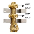 99577602 Palazzani встроенная часть термостатического смесителя для душа на 2 потребителя, 1/2" 99577602