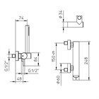 022015XX Palazzani Idrotech настенный смеситель для душа 022015XX - фото 9595
