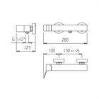 07202610 Palazzani Young настенный смеситель для ванны и душа 07202610 - фото 9617