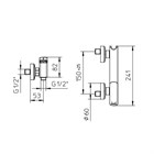 56202610 Palazzani Mis настенный смеситель для душа 56202610 - фото 9697
