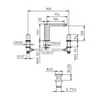 01303010 Palazzani Mis врезной смеситель для раковины на 3 отверстия с донным клапаном Click-Clack 01303010 - фото 9788