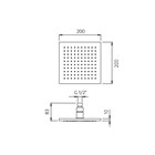99268710 Palazzani верхний душ, 200x200 мм 99268710 - фото 9986